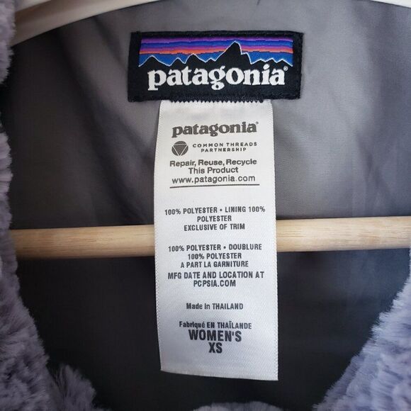 Patagonia Pelage Fleece Jacket Womens Size XS Dove Gray Full Zip High Neck - Picture 6 of 9
